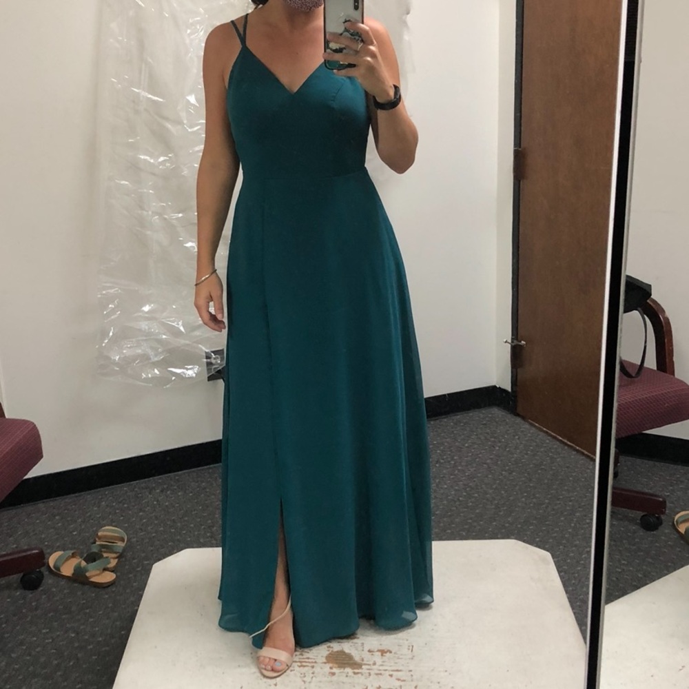 Azazie Anna Dress in Peacock